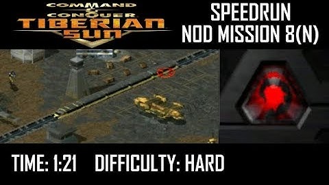 SPEEDRUN: C&C Tiberian Sun Nod Mission 8(North)(Hard). NO GLITCH.