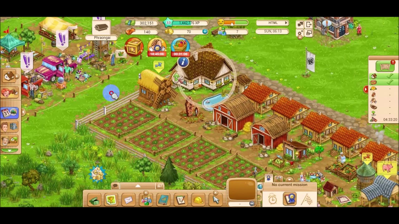 เกม big farm  Update  Let's play BIGFARM 3 แนะนำแถบเมนูด้านข้าง