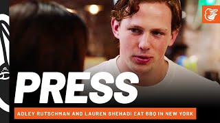 Adley Rutschman and Lauren Shehadi Eat BBQ in New York | Baltimore Orioles