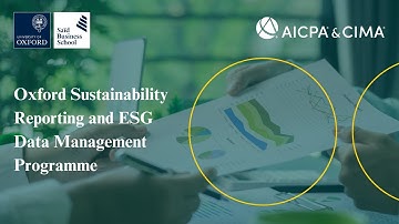Oxford Sustainability Reporting and ESG Data Management Programme | Trailer