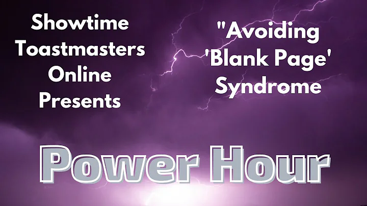 Power Hour: Avoiding "Blank Page" Syndrome by Tris...