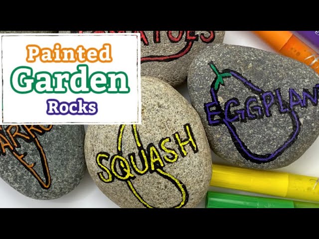 Pour Painted Rock Garden Markers DIY Project - Left Brain Craft Brain