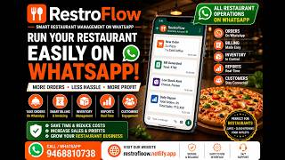Run Your Restaurant on WhatsApp 🚀 QR Menu, Billing & Orders RestroFlow Restaurant Automation System