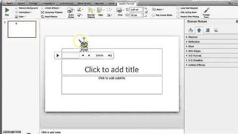 Change the picture of an audio icon in powerpoint