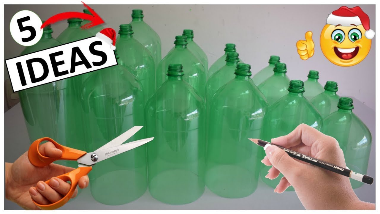 petróleo crudo Experto Duque 5 easy crafts for christmas with plastic bottles - YouTube