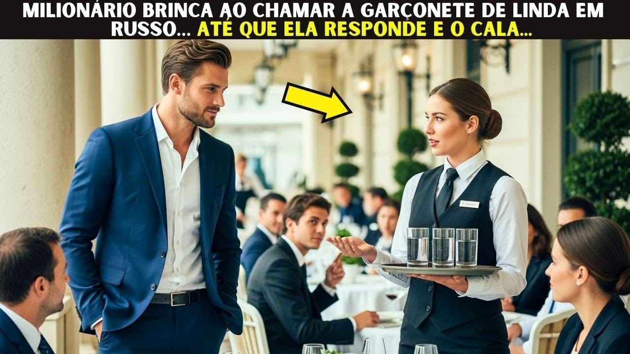💔 Milionário brinca ao chamar a garçonete de linda em russo… até que ela responde e o cala...