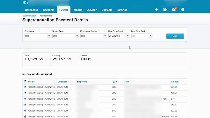 Super Payments File on Xero How to Guide