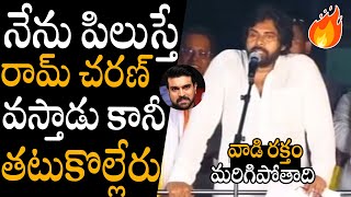 వాడి రక్తం మరిగిపోతాది🔥🔥 Pawan Kalyan Revealed Shocking Fact About Ram Charan Election Campaign