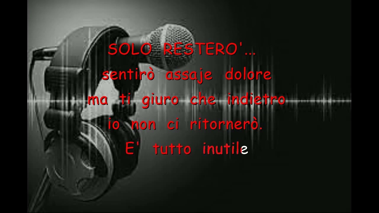 Gianni vezzosi Senza lacrime (Live) Karaoke con Testo 2023 (Devocalizzata)