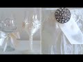 INEXPENSIVE BRIDES WINE GLASSES |  VICTORIAN STYLE CANDLE HOLDER/ WEDDING DIY