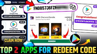 FREE REDEEM CODES INSTANT 🤩 | TOP 2 REDEEM CODE APP | HOW TO GET GOOGLE PLAY STORE REDEEM CODES FREE