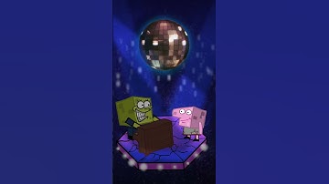 The Funniest SpongeBob and Peppa Duet Dance Moment EVER | Minecraft Animation #shorts