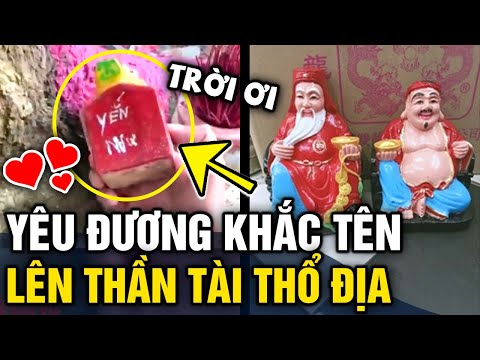 Video Cặp đôi lầy lội 'KHẮC TÊN' lên cả tượng ông 'THẦN TÀI... - youtube