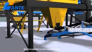 3D New video of automatic block making machine production line