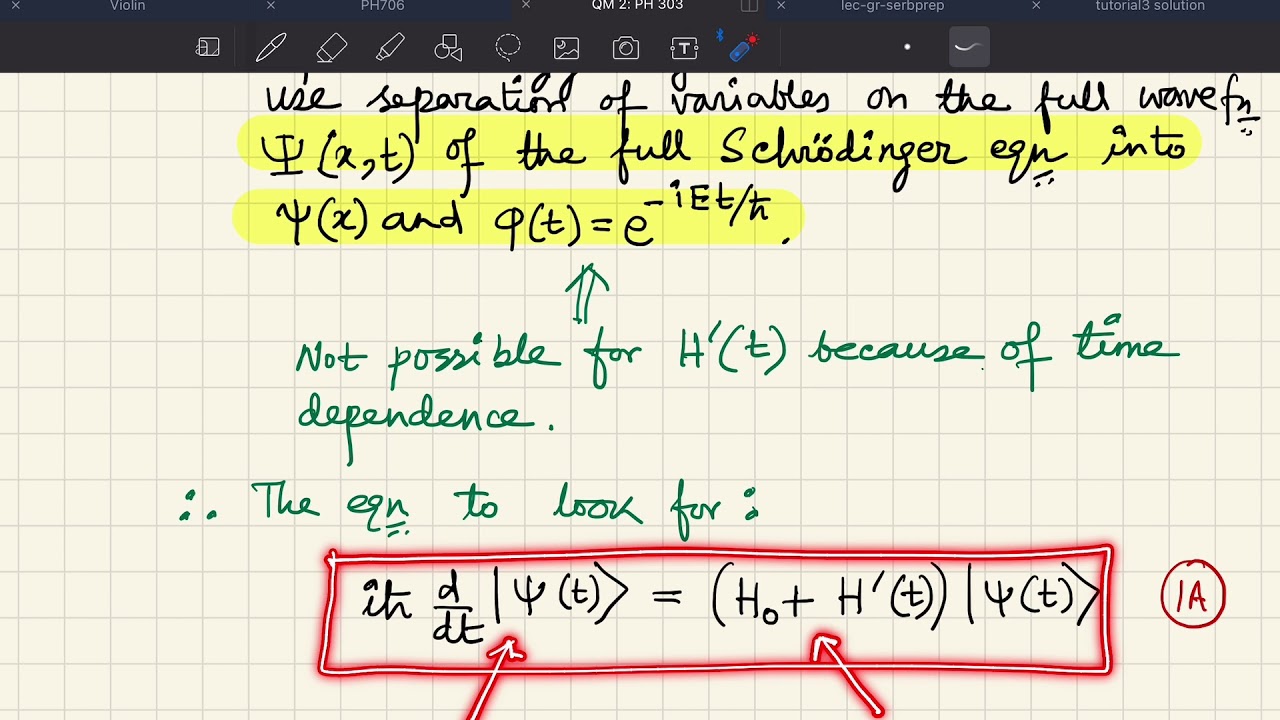 Lecture 18: Time dependent perturbation theory - YouTube