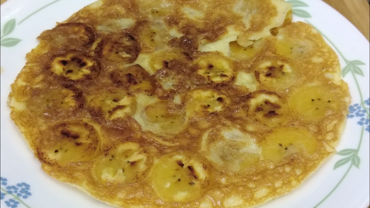 Banana omelette made with one egg and one banana healthy recipe
