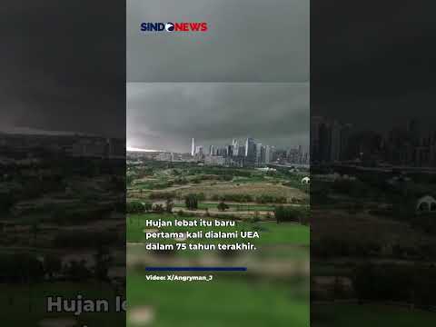 Viral Momen Langit Dubai Berubah Jadi Hijau usai Banjir Dahsyat