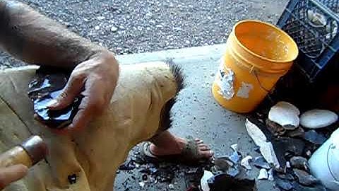 Spalling Obsidian large biface 5/5