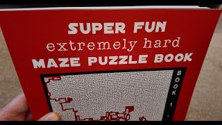 Extremely Hard Book of 50 Mazes with Solutions #booktube #maze #mazes