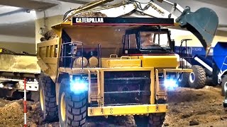 BIG RC MINING DumpTruck! Caterpillar! Heavy Scale RC Truck in trouble!