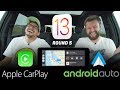 NEWEST 2019 Apple CarPlay iOS 13 vs Android Auto - REAL WORLD TEST