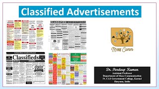 340. Classified Advertisements I Types of Ads I Advertising I Mass Comm