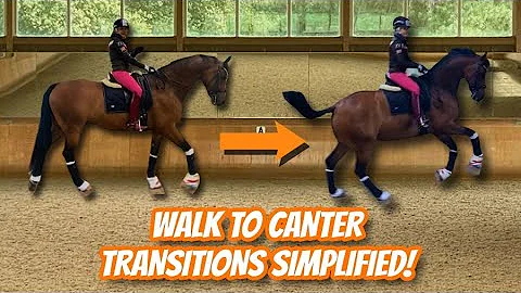 HOW TO RIDE WALK TO CANTER TRANSITIONS - AIDS & PR...
