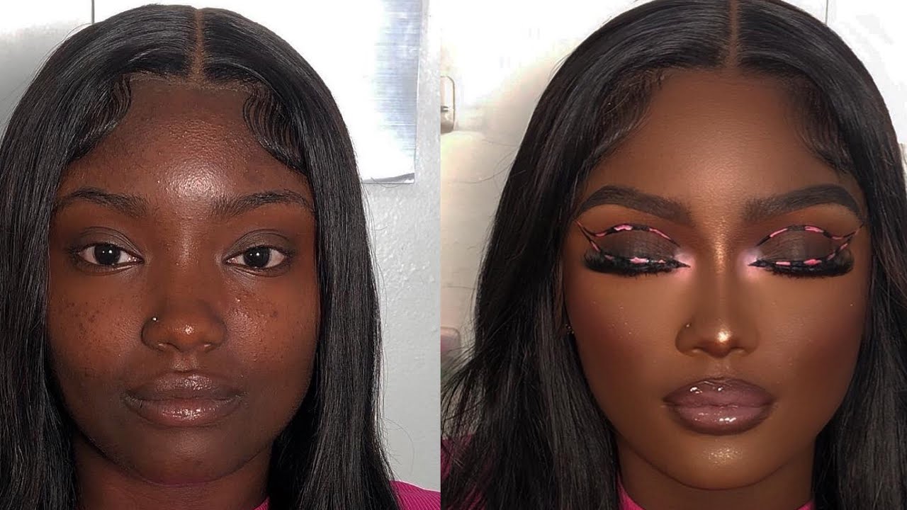 Barbie Transformation X creative look on Darkskin makeup 🍫🎀🔥