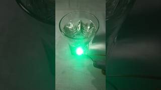 battery LED LIGHT science experiment project|battery connect LED light underwater taste #shorts