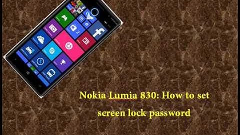 Nokia Lumia 830 Windows Phone How to Set Screen Lock Password