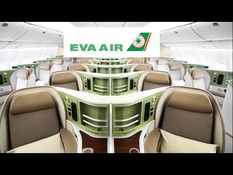 Flying Eva Air Business Class  B777-300ER from LAX to TPE