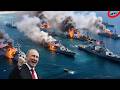 Russia's Sukhoi Su-57 stealth jet destroys 5 US warships in the Caspian Sea