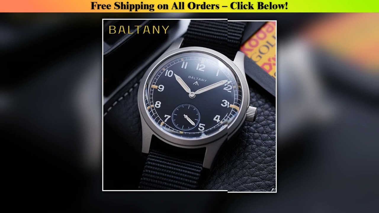 Baltany Dirty Dozen Watch Man S2019 Military Vintage Wristwatch Small Seconds Hand VD78 Quartz