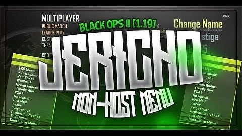 [Bo2/1.19] Jericho Engine Non-Host & Pre-Game Mod Menu (Aimbot, End Game, & More!) +DOWNLOAD!