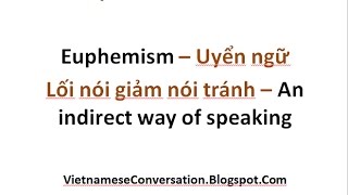 Learn Vietnamese: Euphemism - Polite expressions in Vietnamese screenshot 4