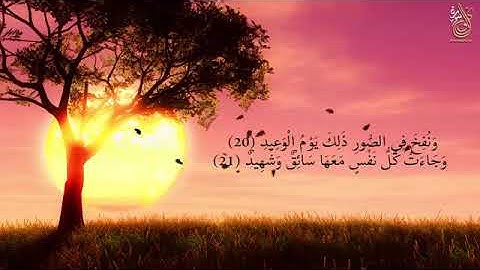 سورة ق أجمل تلاوة سمعتها سبحان من رزقه هذا الصوت والهدوئ في التلاوة