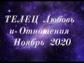 ТЕЛЕЦ Любовь и Отношения,  Ноябрь 2020.