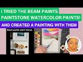 For Beginners and Beyond; I created an Abstract Painting with Beam Paints Paintstones