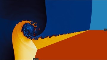 Triple-Point Shock Interaction - Discontinuous Galerkin - FEM - Euler-Equations - Matlab/Python/C++