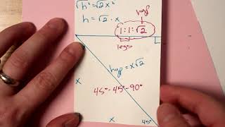 Extra: Notecard Proof of Special Right Triangles