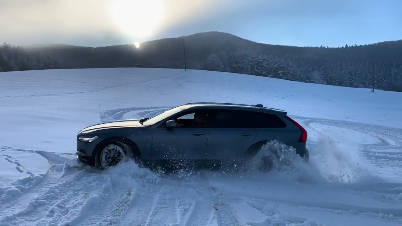 V90 d5 cross country AWD snow test 2