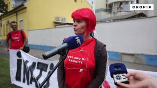 Konferencija Za Medije Radničke Fronte Ispred Tvornice Saponija