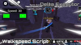 Walkspeed Script Roblox | Delta Executor