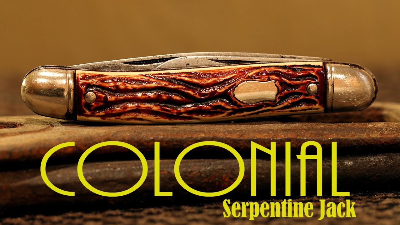 Vintage Colonial Serpentine Jack Pocket Knife via Thatspapsknife63 ..Cool Knife!!