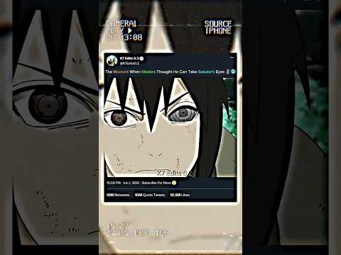 The Moment When Madara Thought He Can Take Sasuke's Eyes 🗿🥶 #nature #sasuke #shorts