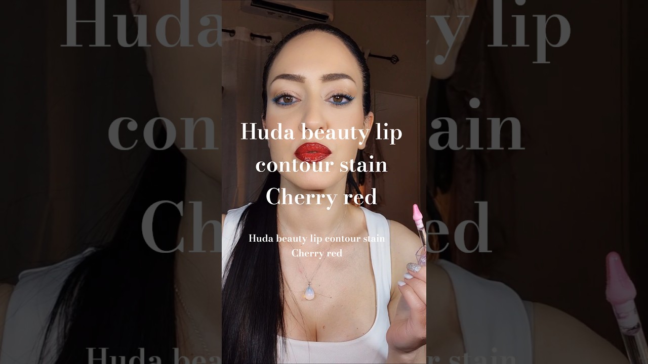 Huda beauty lip contour stain Cherry red 