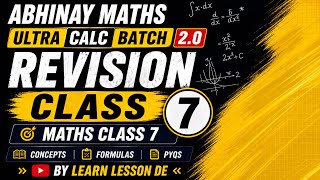 🔥 Ultra Calc Batch 2.0 Revision class 7 | Abhinay Sir | SSC CGL 2026