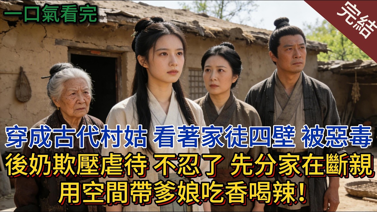 穿成古代村姑，看著家徒四壁，被惡毒後奶欺壓虐待，不忍了，先分家在斷親，用空間帶爹娘吃香喝辣！#小说推荐 #小说 #完結 #一口气看完 #古言 #有聲書