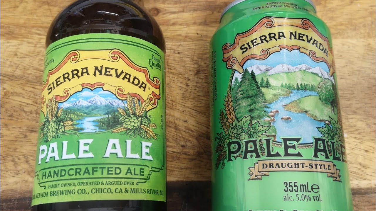 Sierra Nevada Pale Ale Draught Style Can v Classic Bottle YouTube