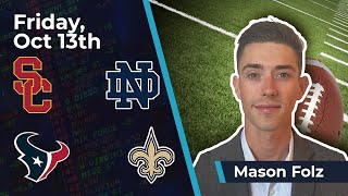 NCAAF & NFL Free Betting Picks, 10/14/23 - From Mason Folz
